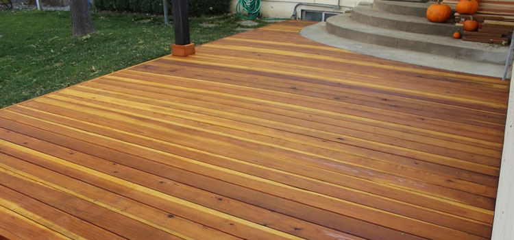 Smooth Redwood Decking in Lawndale, CA